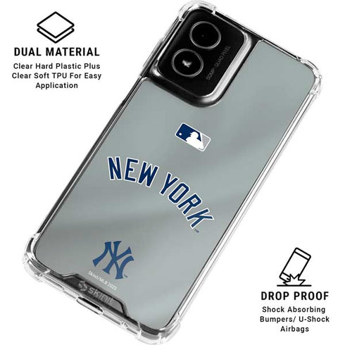 MLB New York Yankees Alternate/Away Jersey Moto G Power 5G (2024) Clear Case