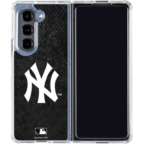 MLB New York Yankees Dark Wash Galaxy Z Fold5 5G Clear Case