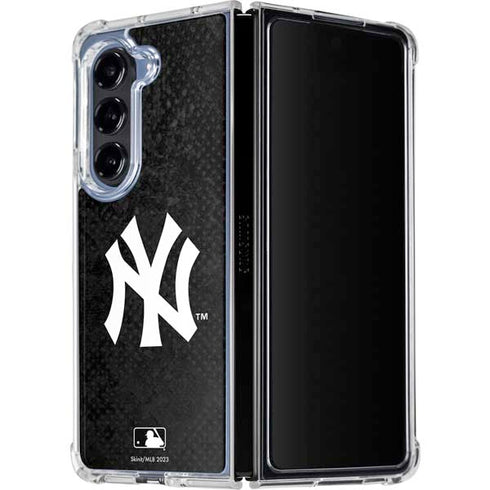 MLB New York Yankees Dark Wash Galaxy Z Fold5 5G Clear Case