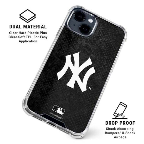 MLB New York Yankees Dark Wash iPhone 15 Clear Case