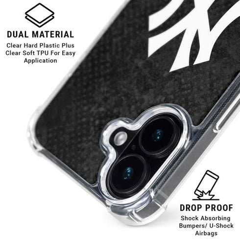 MLB New York Yankees Dark Wash iPhone 16 Plus Clear Case