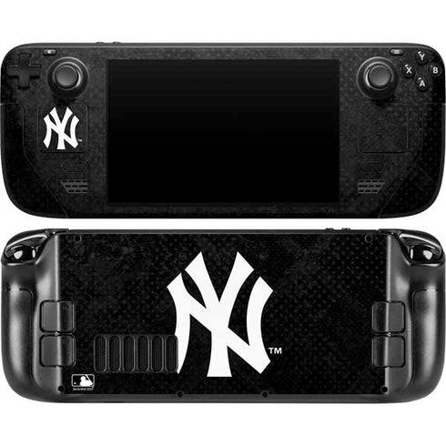 MLB New York Yankees Dark Wash Steam Deck Handheld Gaming Computer OLED Skin