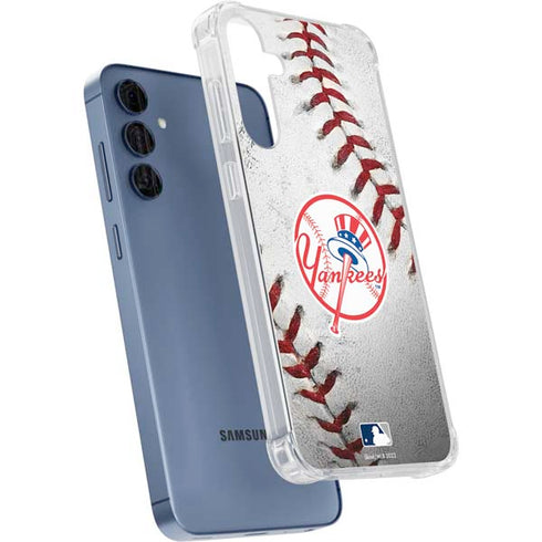 MLB New York Yankees Game Ball Galaxy A35 5G Clear Case