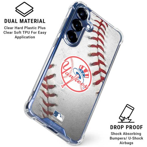 MLB New York Yankees Game Ball Galaxy S25 FE Clear Case