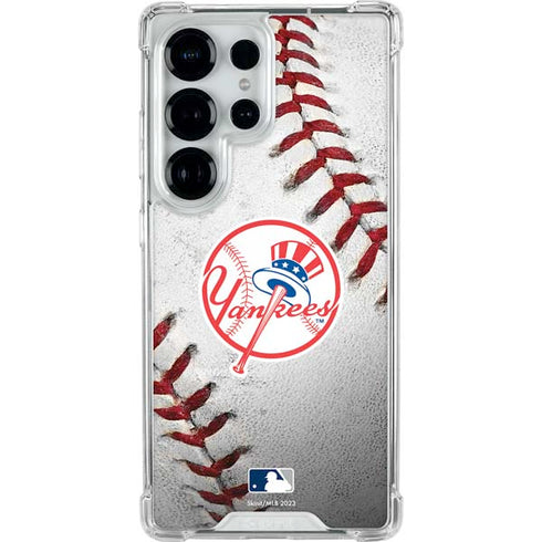 MLB New York Yankees Game Ball Galaxy S25 Ultra Clear Case
