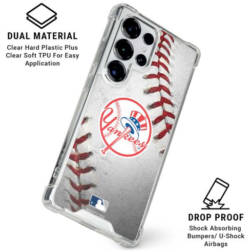 MLB New York Yankees Game Ball Galaxy S25 Ultra Clear Case
