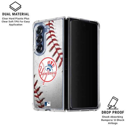MLB New York Yankees Game Ball Galaxy Z Fold7 Clear Case