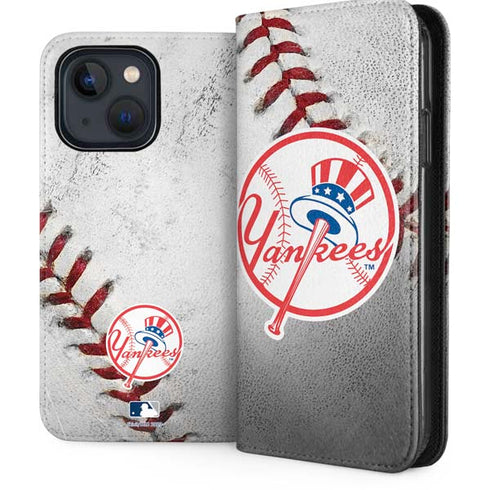 MLB New York Yankees Game Ball iPhone 14 Plus Folio Case