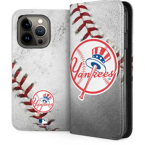 MLB New York Yankees Game Ball iPhone 14 Pro Folio Case
