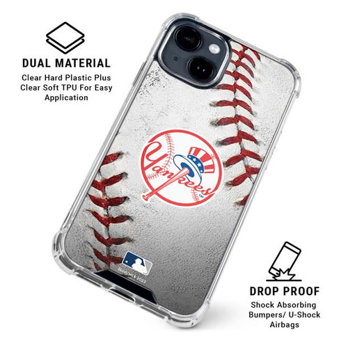 MLB New York Yankees Game Ball iPhone 15 Clear Case