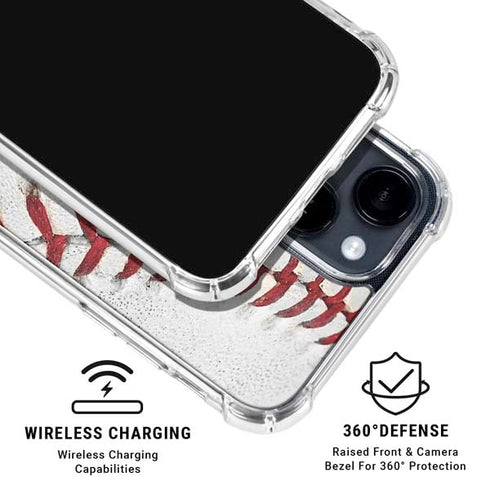 MLB New York Yankees Game Ball iPhone 15 Clear Case
