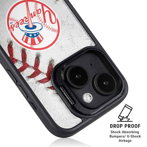 MLB New York Yankees Game Ball iPhone 15 Plus Kickstand Case