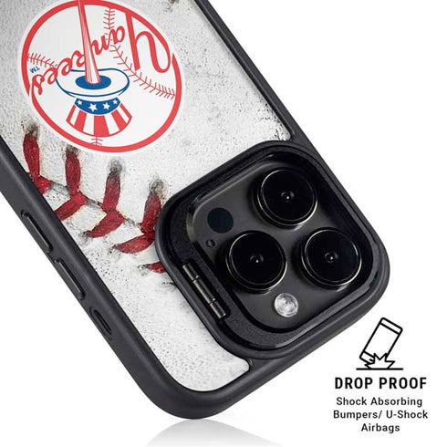 MLB New York Yankees Game Ball iPhone 15 Pro Max Kickstand Case