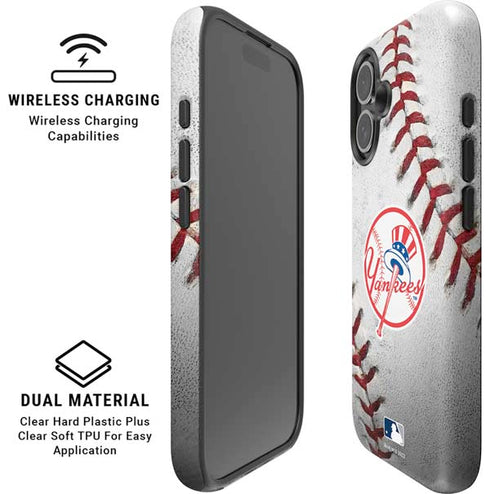 MLB New York Yankees Game Ball iPhone 16 Magsafe Impact Case