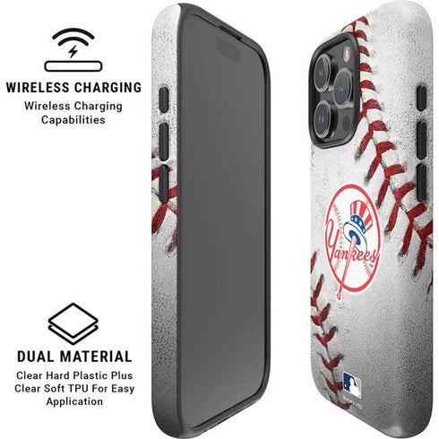 MLB New York Yankees Game Ball iPhone 16 Pro Magsafe Impact Case