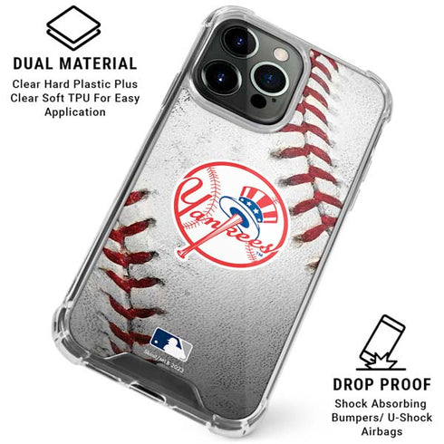 MLB New York Yankees Game Ball iPhone 16 Pro Max Clear Case