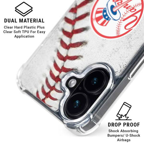 MLB New York Yankees Game Ball iPhone 17 Clear Case