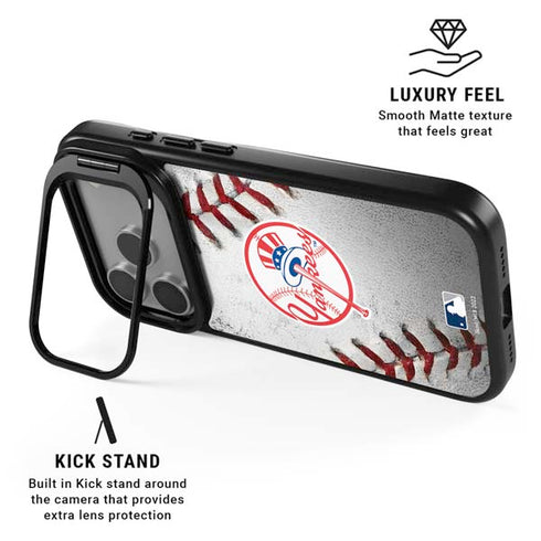 MLB New York Yankees Game Ball iPhone 17 Pro Max Kickstand Case