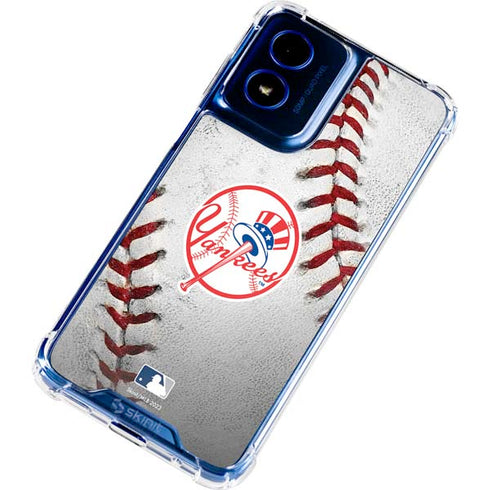 MLB New York Yankees Game Ball Moto G 5G (2024) Clear Case