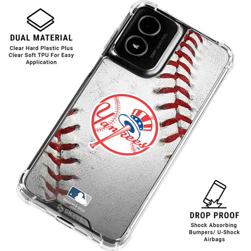 MLB New York Yankees Game Ball Moto G Power 5G (2024) Clear Case