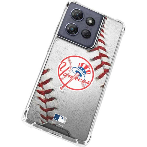 MLB New York Yankees Game Ball Moto G Power 5G (2025) Clear Case