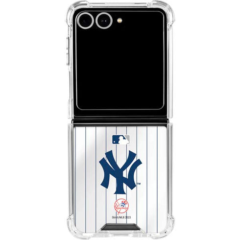 MLB New York Yankees Home Jersey Galaxy Z Flip7 Clear Case