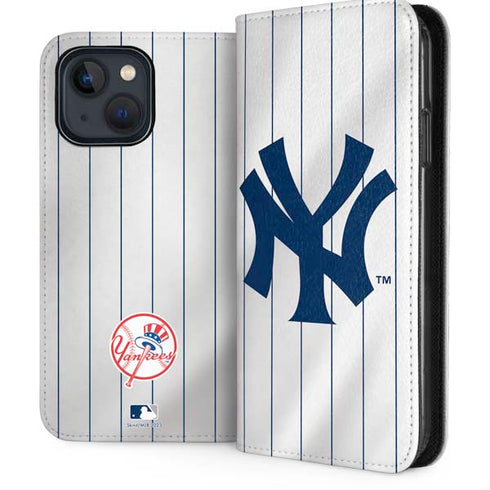 MLB New York Yankees Home Jersey iPhone 15 Plus Folio Case