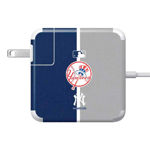 MLB New York Yankees Split 85W Power Adapter (15 and 17 inch MacBook Pro Charger) Skin