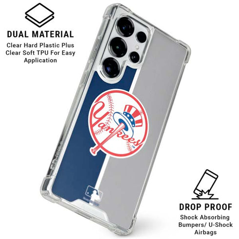 MLB New York Yankees Split Galaxy S25 Ultra Clear Case