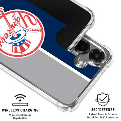 MLB New York Yankees Split Galaxy S26 Clear Case