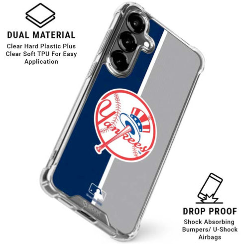 MLB New York Yankees Split Galaxy S26 Plus Clear Case