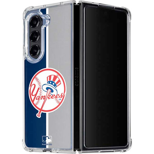 MLB New York Yankees Split Galaxy Z Fold5 5G Clear Case