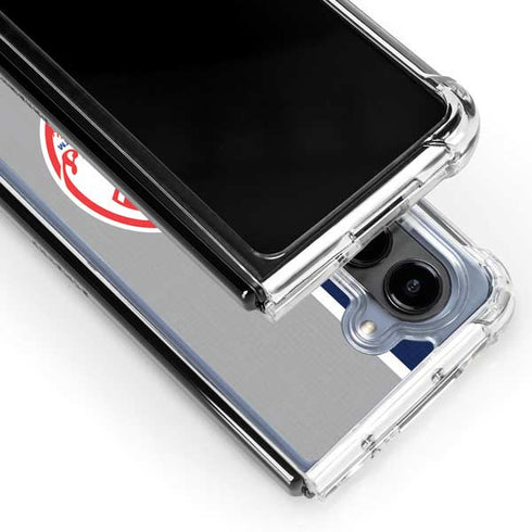 MLB New York Yankees Split Galaxy Z Fold5 5G Clear Case