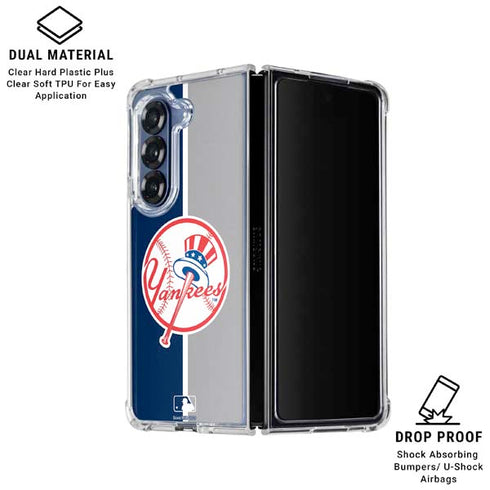 MLB New York Yankees Split Galaxy Z Fold7 Clear Case