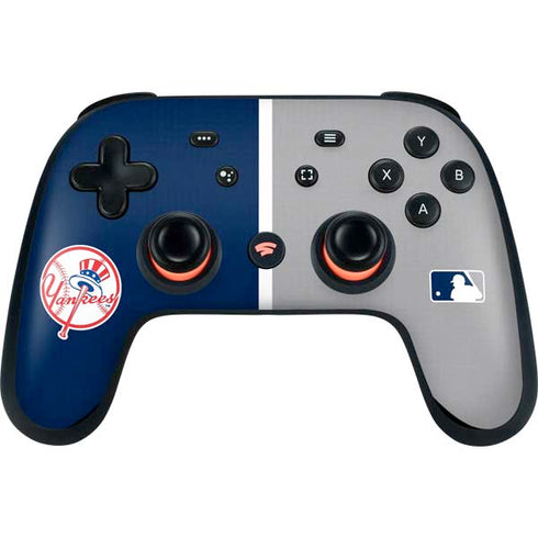 MLB New York Yankees Split Google Stadia Controller Skin