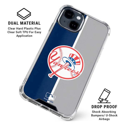 MLB New York Yankees Split iPhone 15 Clear Case