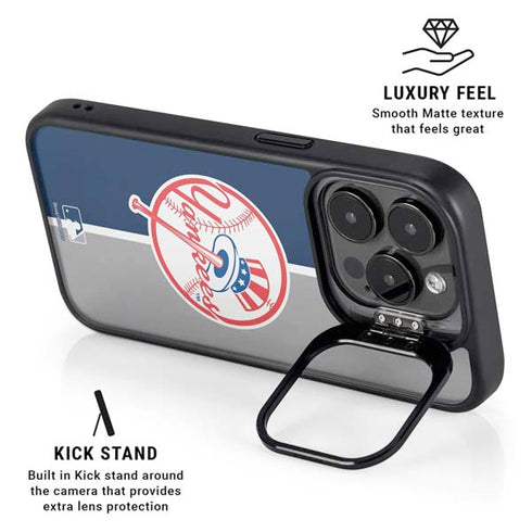 MLB New York Yankees Split iPhone 15 Pro Max Kickstand Case