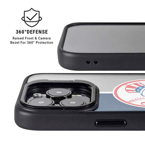 MLB New York Yankees Split iPhone 15 Pro Max Kickstand Case