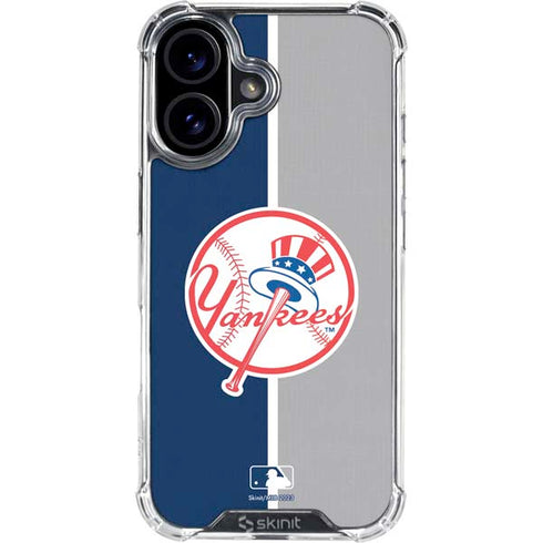 MLB New York Yankees Split iPhone 16 Clear Case