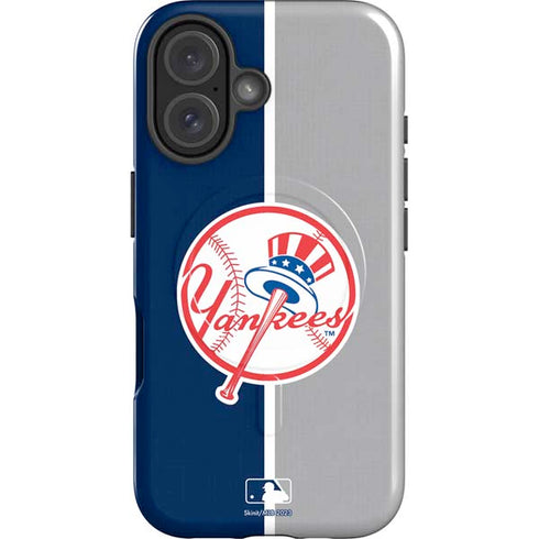 MLB New York Yankees Split iPhone 16 Magsafe Impact Case