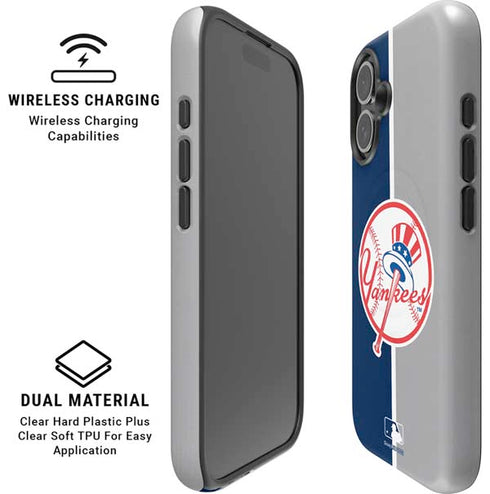 MLB New York Yankees Split iPhone 16 Magsafe Impact Case