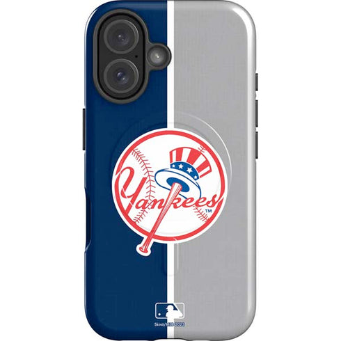 MLB New York Yankees Split iPhone 16 Plus Magsafe Impact Case