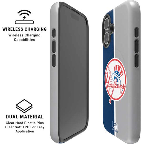 MLB New York Yankees Split iPhone 16 Plus Magsafe Impact Case