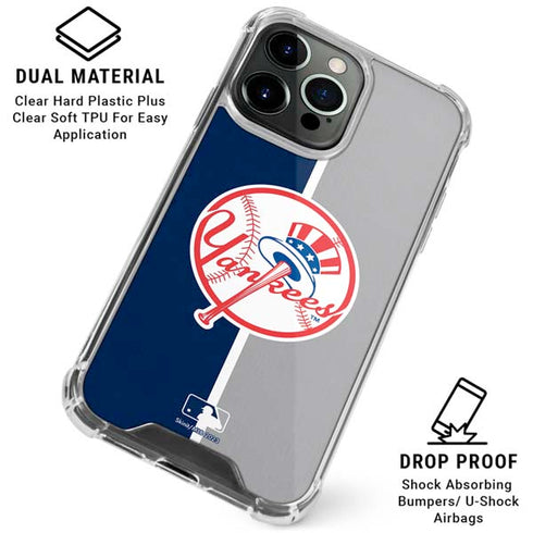 MLB New York Yankees Split iPhone 16 Pro Clear Case