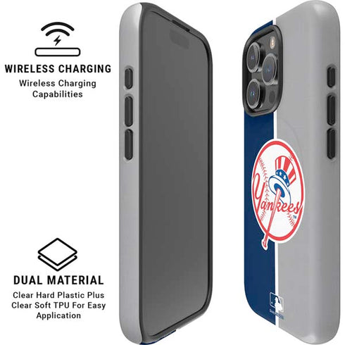 MLB New York Yankees Split iPhone 16 Pro Max Magsafe Impact Case