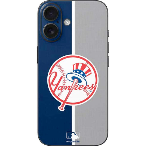MLB New York Yankees Split iPhone 16 Skin