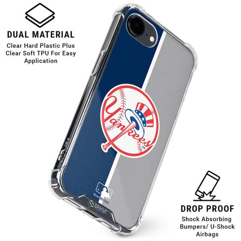 MLB New York Yankees Split iPhone 16e Clear Case