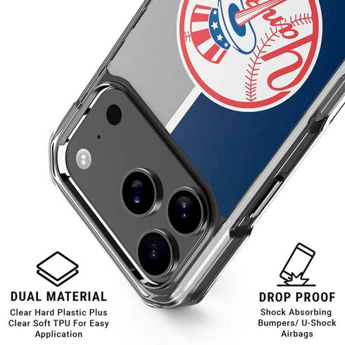 MLB New York Yankees Split iPhone 17 Pro Clear Case