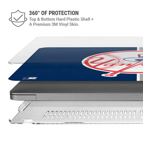 MLB New York Yankees Split MacBook Pro 14in (2021-24) Case plus Skin