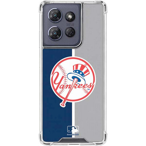 MLB New York Yankees Split Moto G Stylus 5G (2025) Clear Case